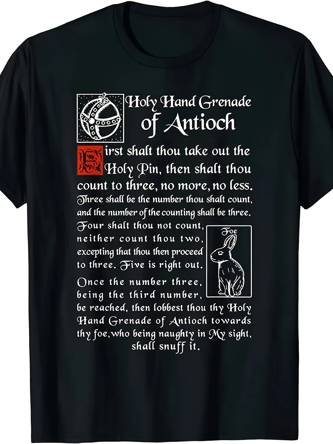 Camiseta Antioch Holy Grenade para hombre - Diseño retro icónico con estampado de granada sagrada - Camiseta informal de manga corta con cuello redondo, regalo perfecto para fanáticos, ropa vintage humorística y ropa informal, talla grande