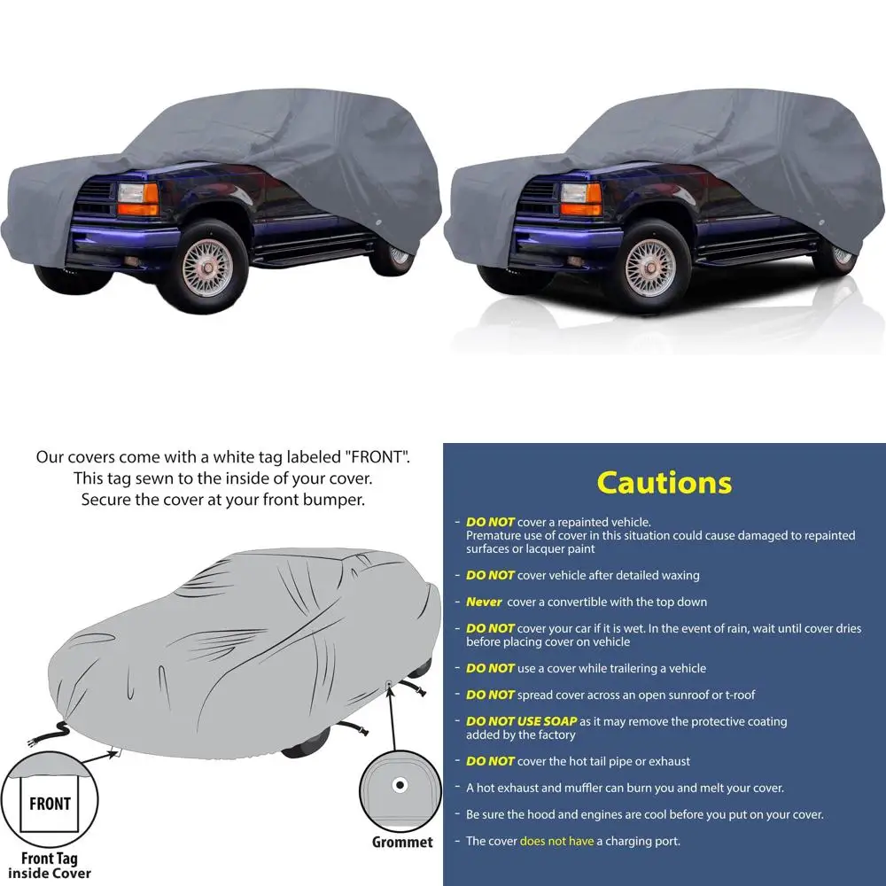 

Универсальный чехол для автомобиля из 5 слоев для 2-дверных внедорожников 1973-1986 годов, полупрецизионный крой - всепогодная защита, дышащий, от пыли, солнца, снега, дождя