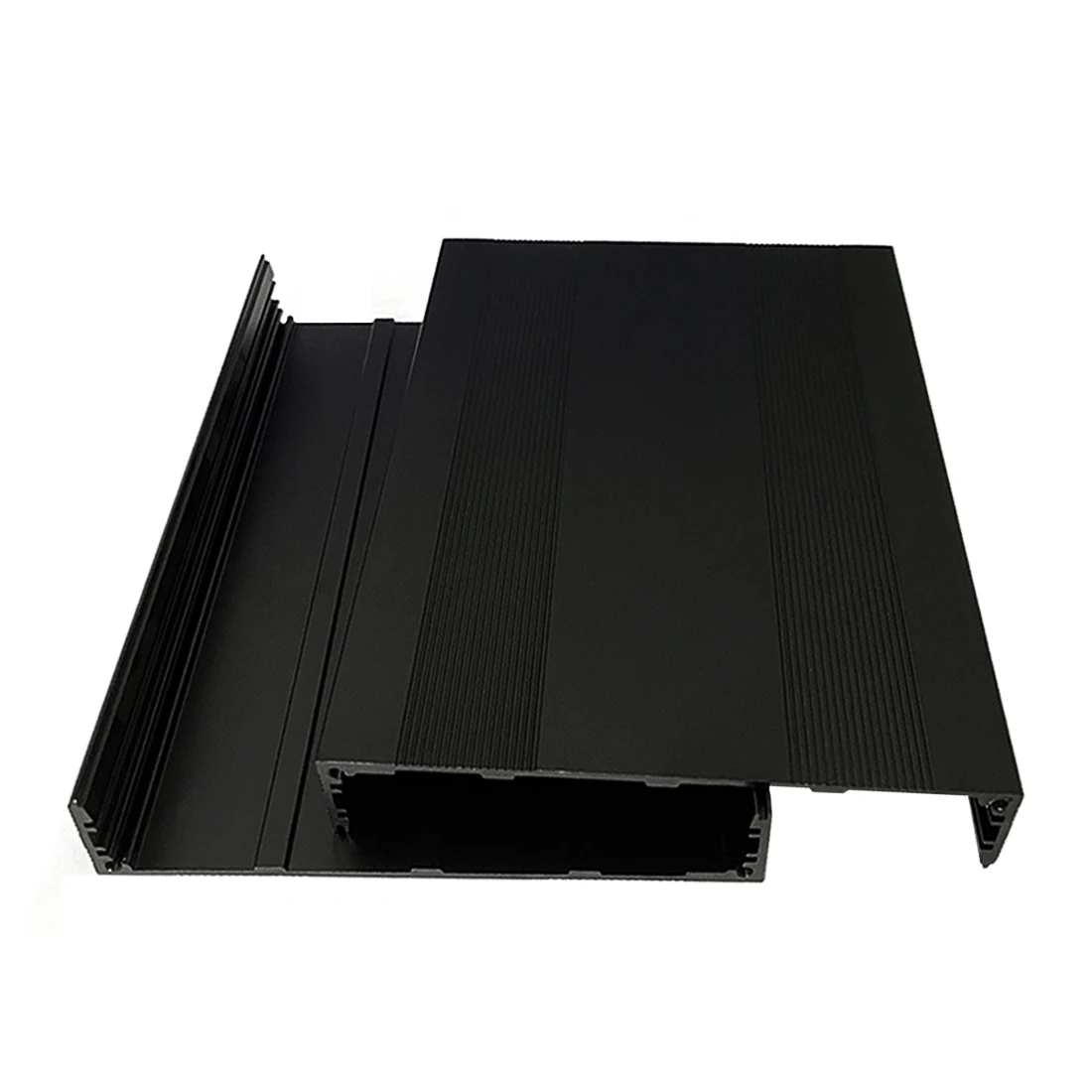 1Pc Aluminium Behuizing Elektrische Box Geëxtrudeerde Behuizing Gesplitst Pcb Shell 145X54X200Mm Diy Nieuw Zilver/Zwart