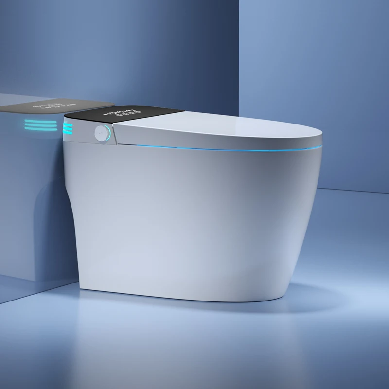 Hot Sale Toilet Seat Cover Intelligent Toilet Square Automatic Operation Porous Super Swirl Flush One Piece Smart Toilet