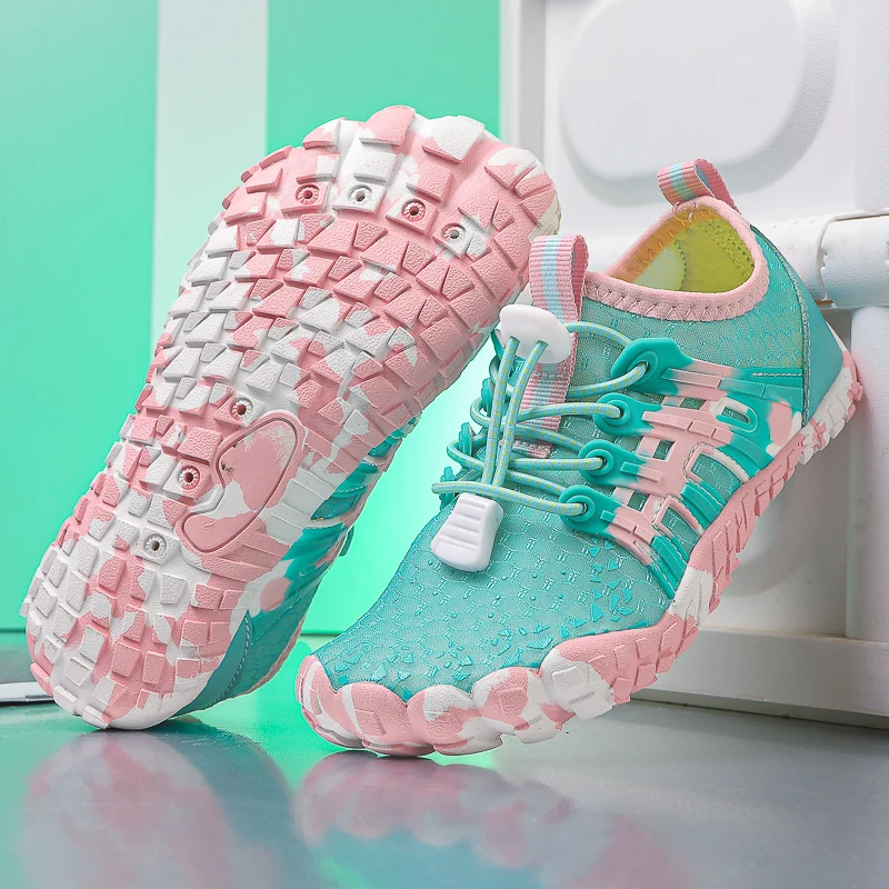 KID Summer Aqua Shoes Parent-Child Vacation Beach Swim Shoes Student Quick Drying Water Sports Shoes Indoor Fitness Shoe 26-35#