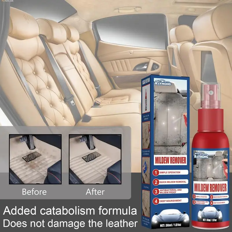 Car Interior Cleaner Vehicle Mold Remover Upholstery Seats Foot Mats Headliner Removal Cleaning Maintenance Spray