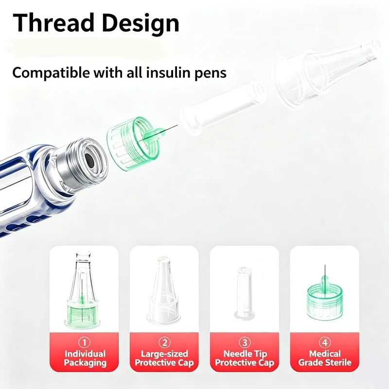 100Pcs 32G(4mm) Stainless Steel Dispensing Needle Accessories, Industrial Needles for Lab, Inks, Glue, DIY Crafts & Cosmetics
