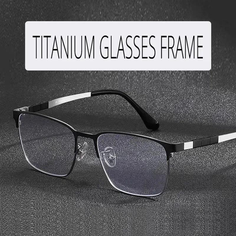 Men Titanium Glasses Frames Women Prescription Spectacle Eyewear For Sight Myopia Custom Lens