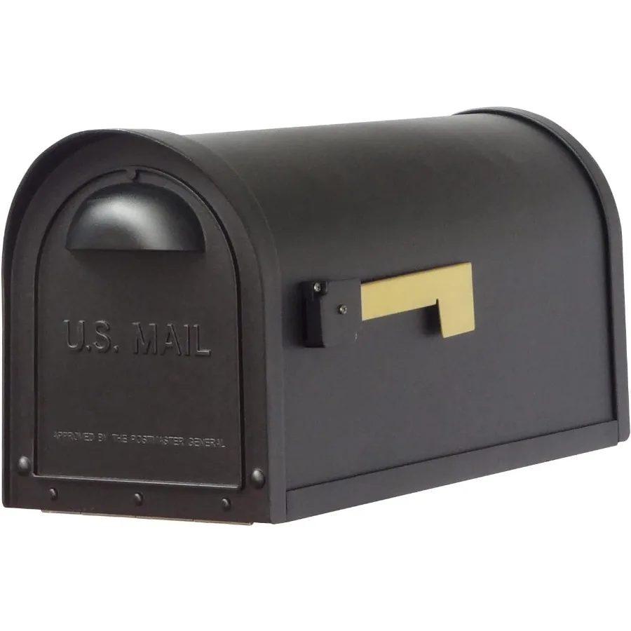 

Special Lite Classic Curbside Mailbox in Black Aluminum for Post Mount Installation - Durable Outdoor Mailbox with Elegant Desi