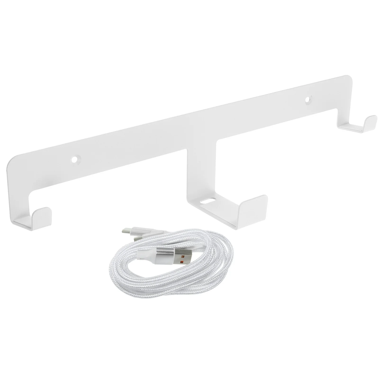 

1Set Vr Headset Stand Wall Mount Storage Bracket Metal Holder Dual-Head C Port Charging Cable for Home Office Game Room