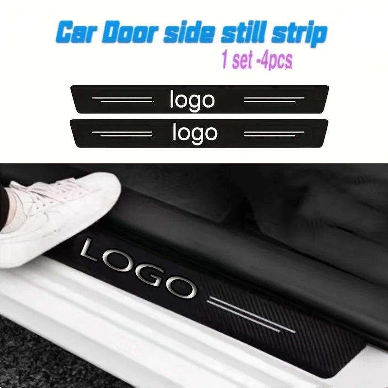 4pcs Car Door Sill Door Edge Stickers Protect for Toyota for Hilux for Corolla for Prius for Avensis for Emblem for Auris for Ra