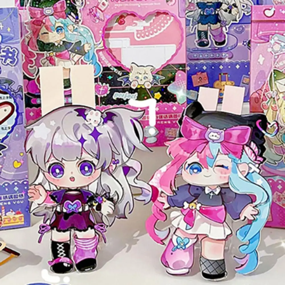 Anime Activiteit Boeken DIY Papieren Marionet Speelgoed Montessori Handgemaakte 3D Papieren Pop Hand Grootboek Cartoon Beweegbare Gezamenlijke Papieren Pop