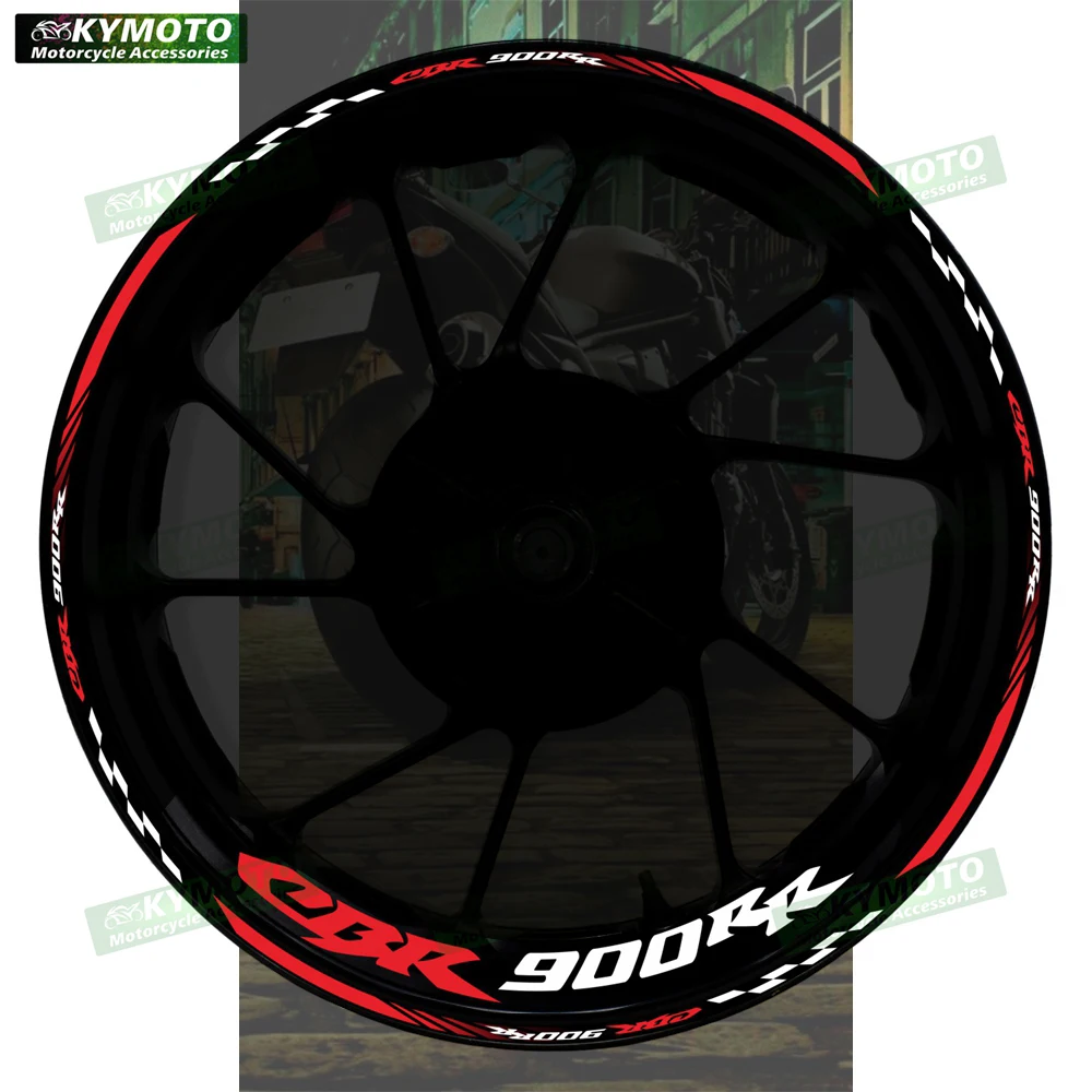 

Для Honda CBR900RR CBR 900RR аксессуары для мотоциклов 17-дюймовые наклейки на передние и задние колеса, наклейки со светоотражающими полосками на обод ступицы