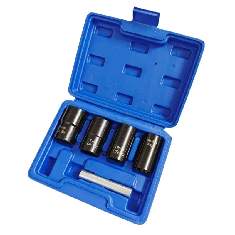 5-Piece Wheel Nut Removal Tool Set Damaged Bolt & Nut Extractor 17-22mm Screw Extractor Sockets for Automotive Repair