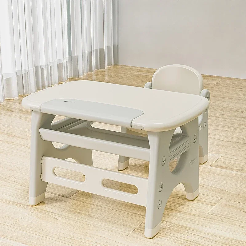 Children's Table and Chair Set Reading Area Small Table Toy Table Plastic Baby Early Education Game Learning Tabl