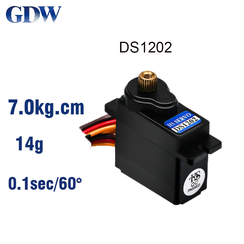 HS DS1202 7KG High-Precision Metal Gear 9g12g Micro Digital Servo For Robot Helicopter Robot Arm Fixed Wing RC Model