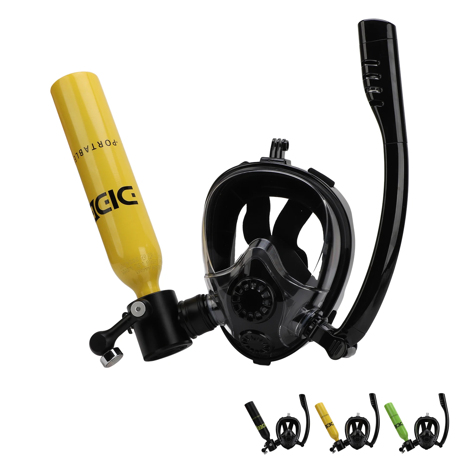 

Diving Breathing System Portable 0.5L Dive Tank with Full Face Cover for Scuba Diving Snorkeling