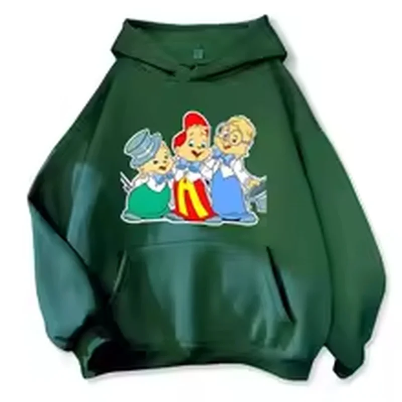 2026 Fashion Trend Unisex Casual Sportswear Women's Hoodie Alvin Chipmunk Halloween Costume Women's Pullover Men's Casual Hoodie