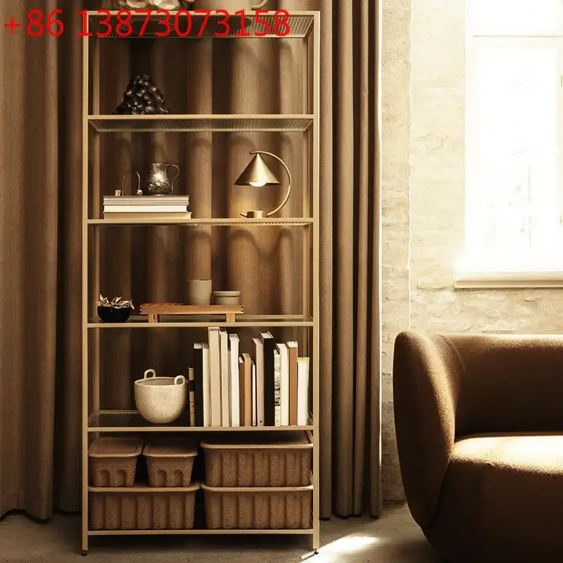 

Nordic simple floor storage multi-layer storage metal decorative frame