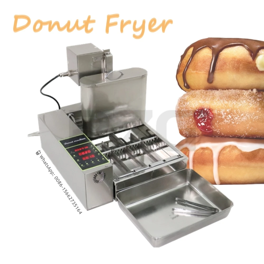 

Commercial 4 Rows Donut Making Machine Intelligent Doughnut Makers Donut Cake Fryer Machine Ball Shape Donut Machine