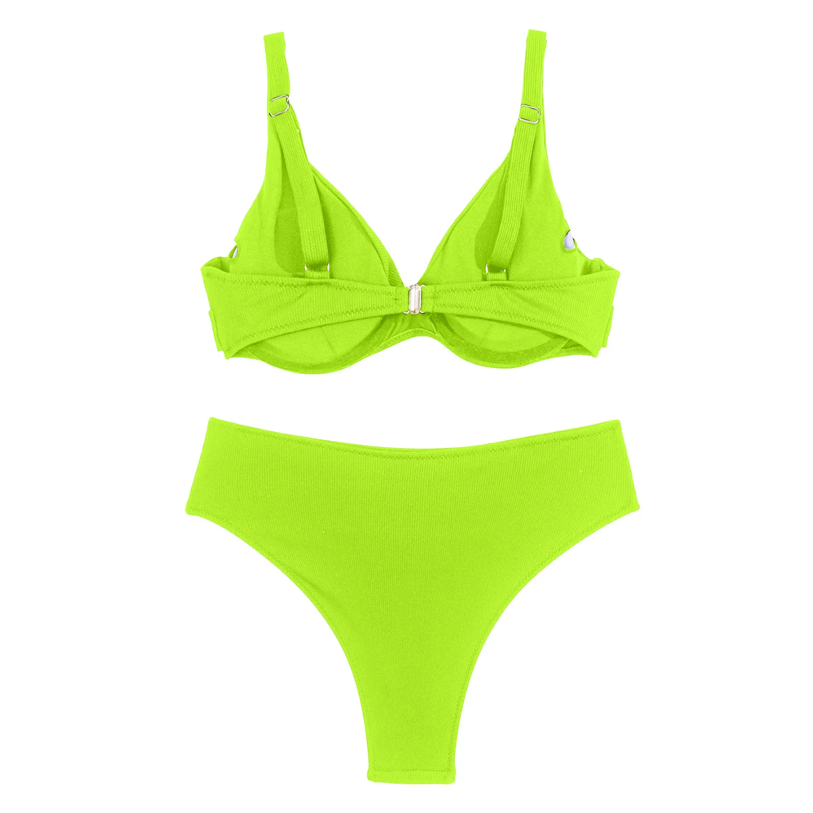 V-neck Swimwear Two Pieces Swimsuit Female Low Waist Bikini Set Brazilian Bathing Suit Bathers New Sexy Solid Bikini Women