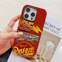 Cars Lightning McQueen 95 Phone Case for iPhone 16 15 14 13 12 11 Pro Max Plus Luxury Magnetic Double-layer Back Cover