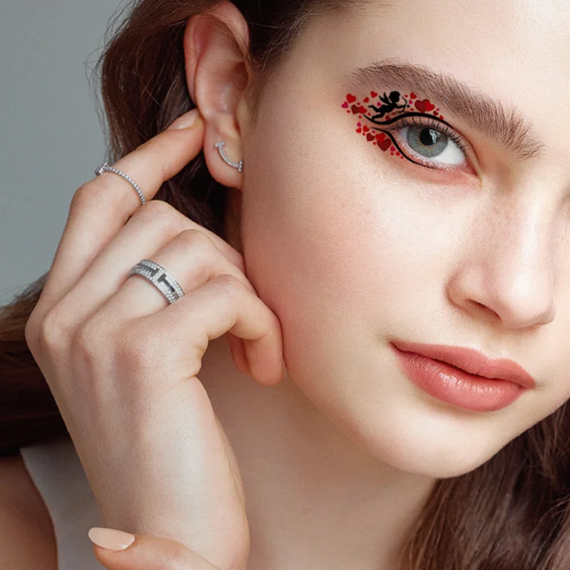 1 Sheet Eyelashes Eyes Tattoo Sticker Temporary Tattoo Waterproof and Long-lasting Baby Art