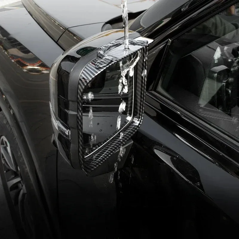 For Haval H9 MK2 2024-2026 ABS Silver Car Rearview Mirror Visor Rain Shield Frame Cover Trim Exterior Car Accessories