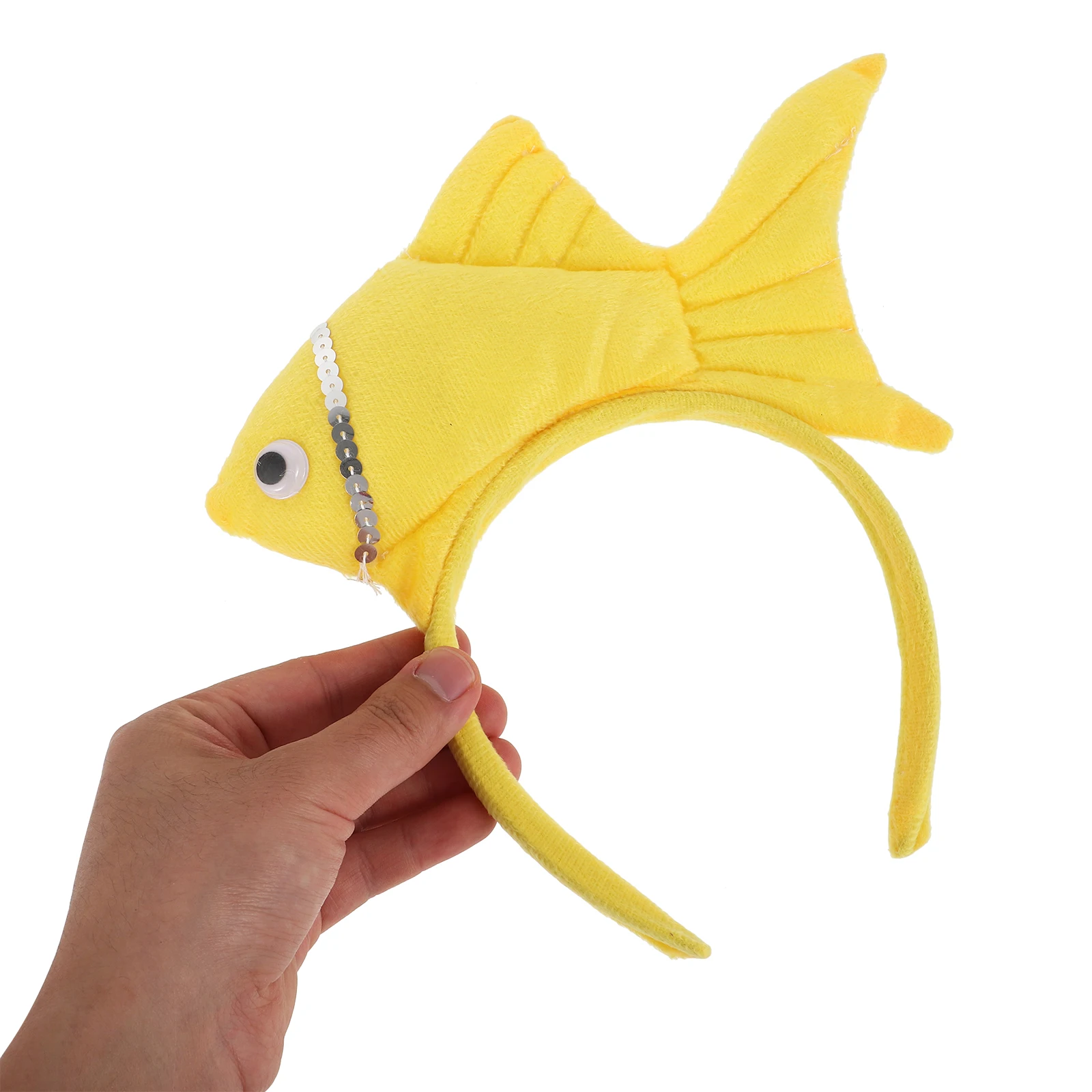 عصابة رأس على شكل سمكة ذهبية للأطفال، أغطية رأس على شكل حيوانات مجسمة باللون الأحمر، حفلة الهالوين، أزياء أعياد ميلاد الأطفال، شعر على شكل سمكة