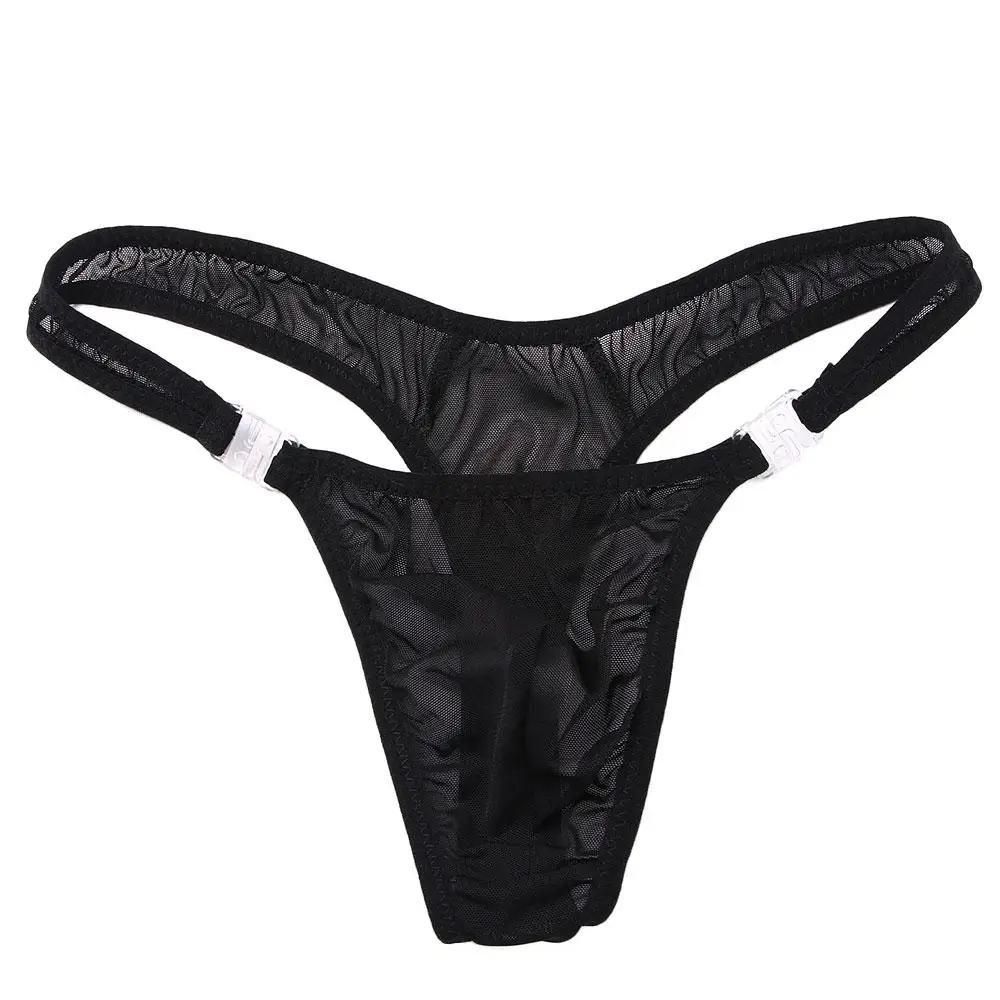 Moda roupa interior shorts respirar cuecas bolsa briefs g-string