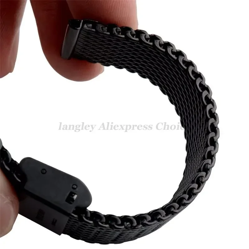 Ремешок для часов из нержавеющей стали с миланской грубой сеткой, 1,0 мм, толщина 3 мм, тяжелый ремешок для часов 18, 20, 22, 24 мм, ширина ремешка для часов с инструментом