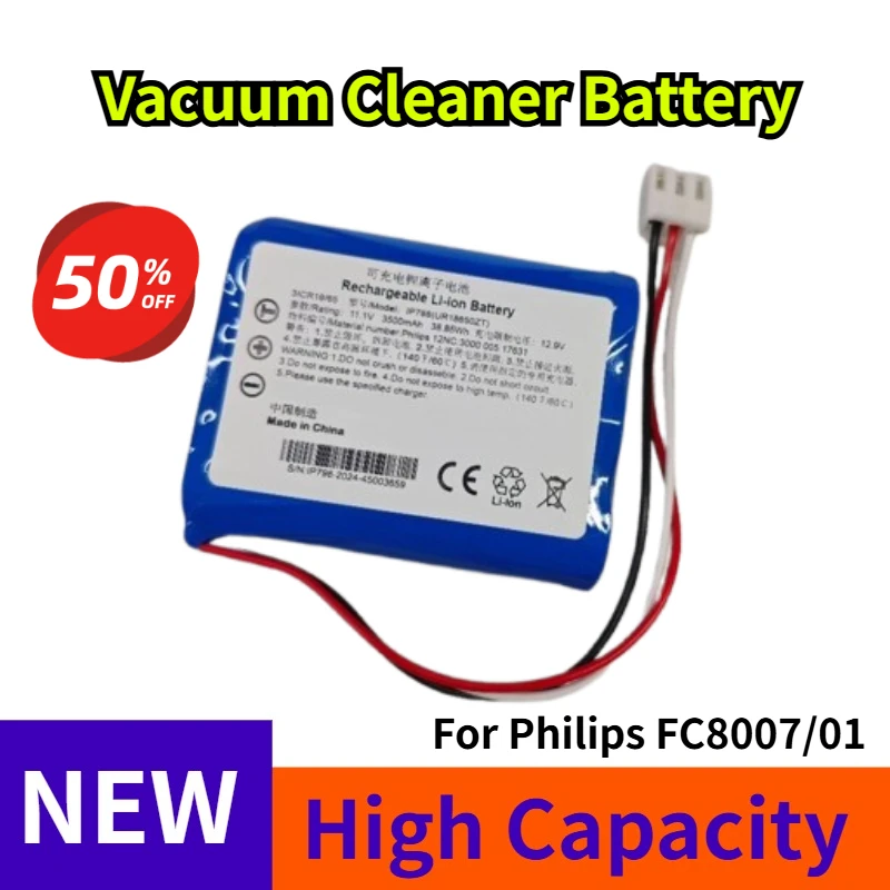 

11.1V 3500mAh Vacuum Cleaner Battery for Philips FC8007/01 FC8008/81 FC8782 FC8792 FC8794
