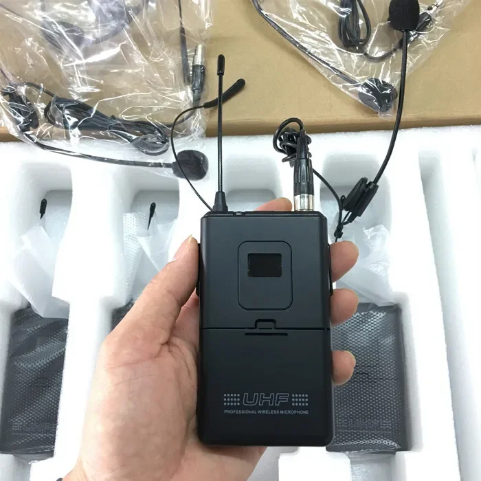 650-690 ميجا هرتز UR4000-H UHF ميكروفون لاسلكي برأس ميكروفون 4 قنوات نظام ميكروفون لاسلكي