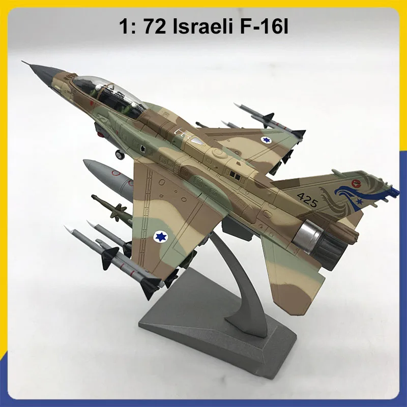 

Литая под давлением модель самолета из сплава 1:72, израильская имитация буря F-16i, модель истребителя из сплава, готовая модель F16