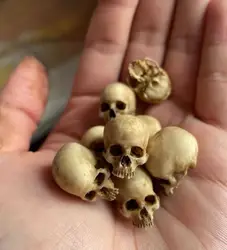 20pcs Mini Skull Resin Ornament Plant Terrarium Reptile Cave Fish Tank Decor