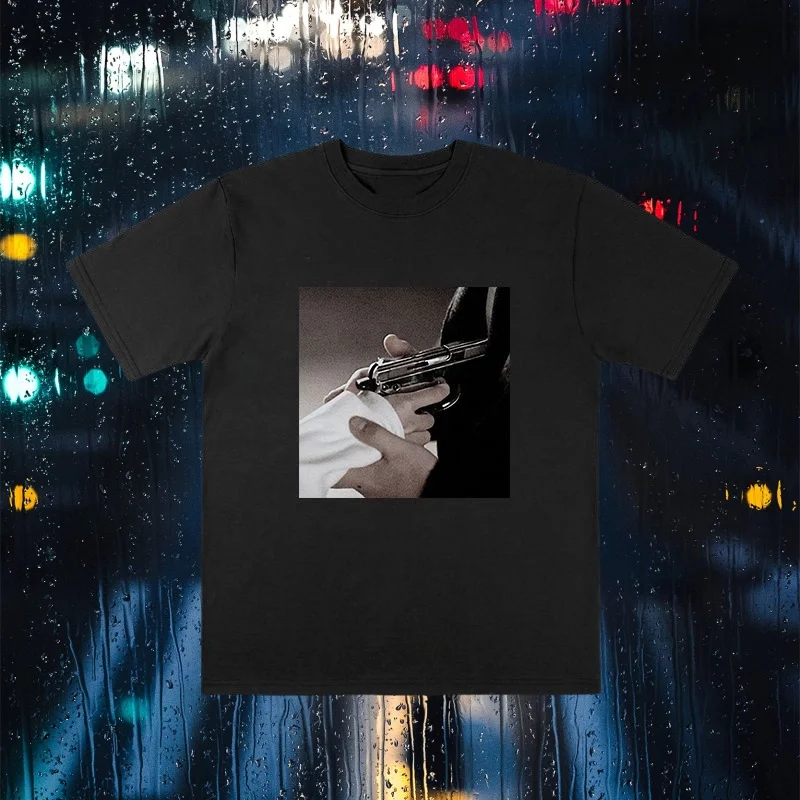 

Cotton Hiphop Rap Street Explosion T-shirt High Street Pure Cotton Short Sleeved Men's Trendy Brand Light Luxury T-shirt