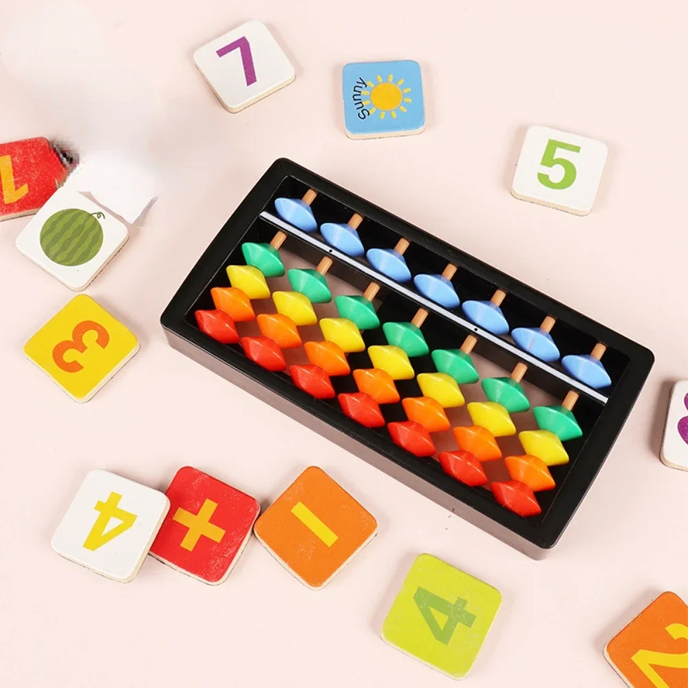 7 Digits Abacus Arithmetic Soroban Colorful Montessori Mathematics Calculate Abacus Educational Toys for Children Learn Maths