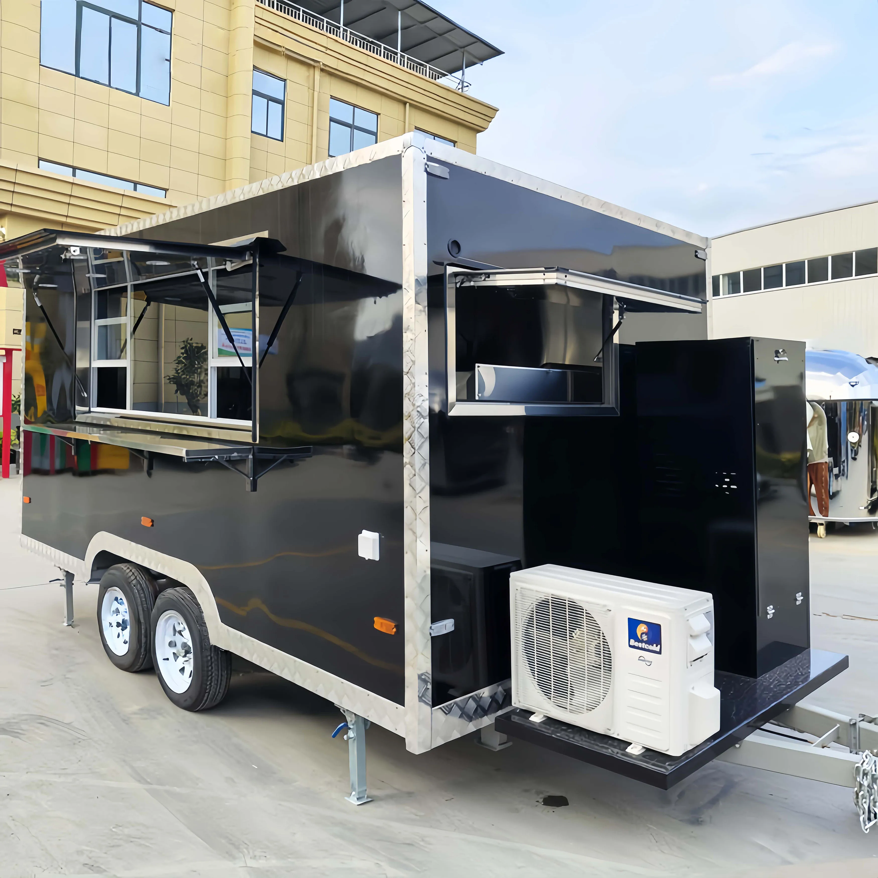 

Customizable Food Truck Trailer for Sale Concession BBQ Pizza Mobile Dining Car Mobile Kitchen Coffee Bar