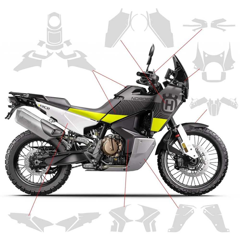 

Новые мотоциклетные прозрачные ультратонкие детали PPF против царапин для HUSQVARNA NORDEN 901 Norden 901, защитная пленка из ТПУ для краски