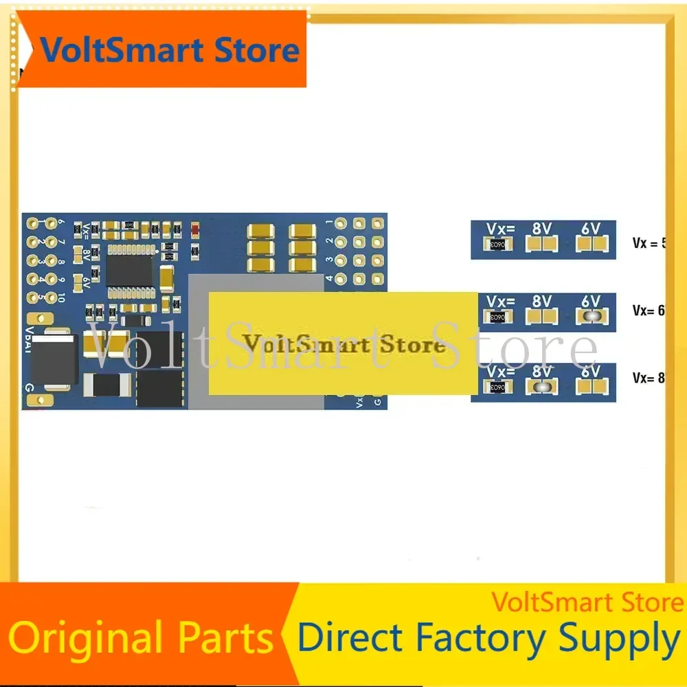 VoltSMATEK SVPDB-12S Servo PDB With 12A BEC 9-55V To 5V 6V 8V, Power Distribution Board For RC Airplane Fixed-Wing Servo DIY Par