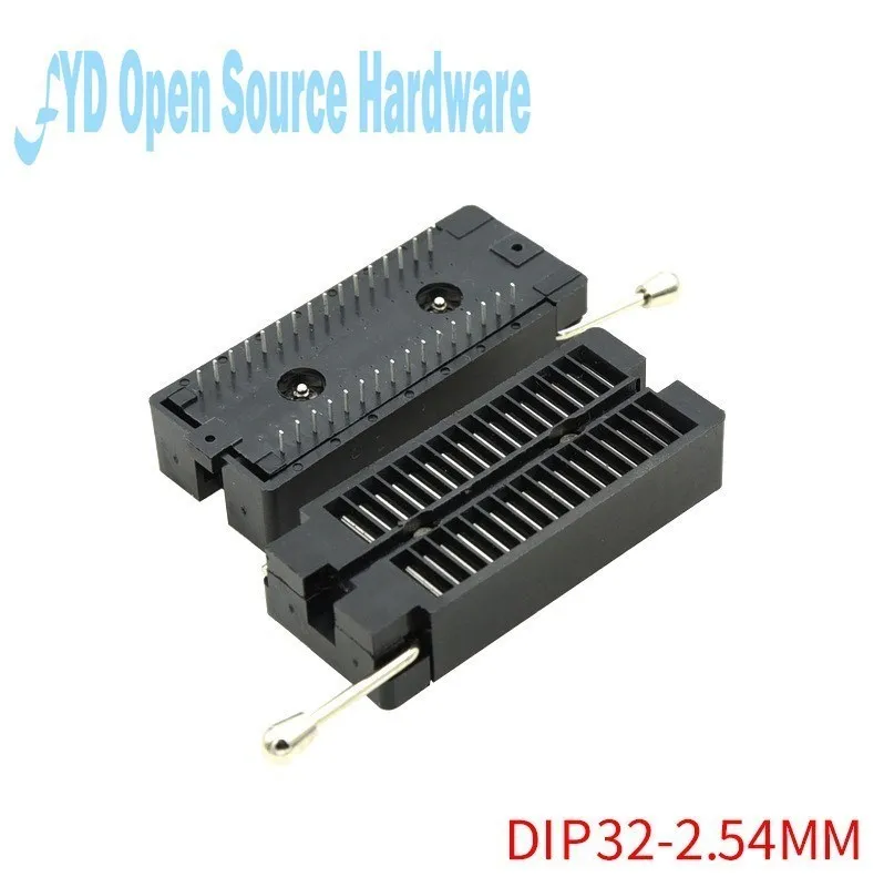 Base de bloqueo IC, chip de microordenador de un solo chip, de 24P ancha base de prueba, 28P, 32P, 40P, 48P, toma IC, tipo de soldadura, asiento de