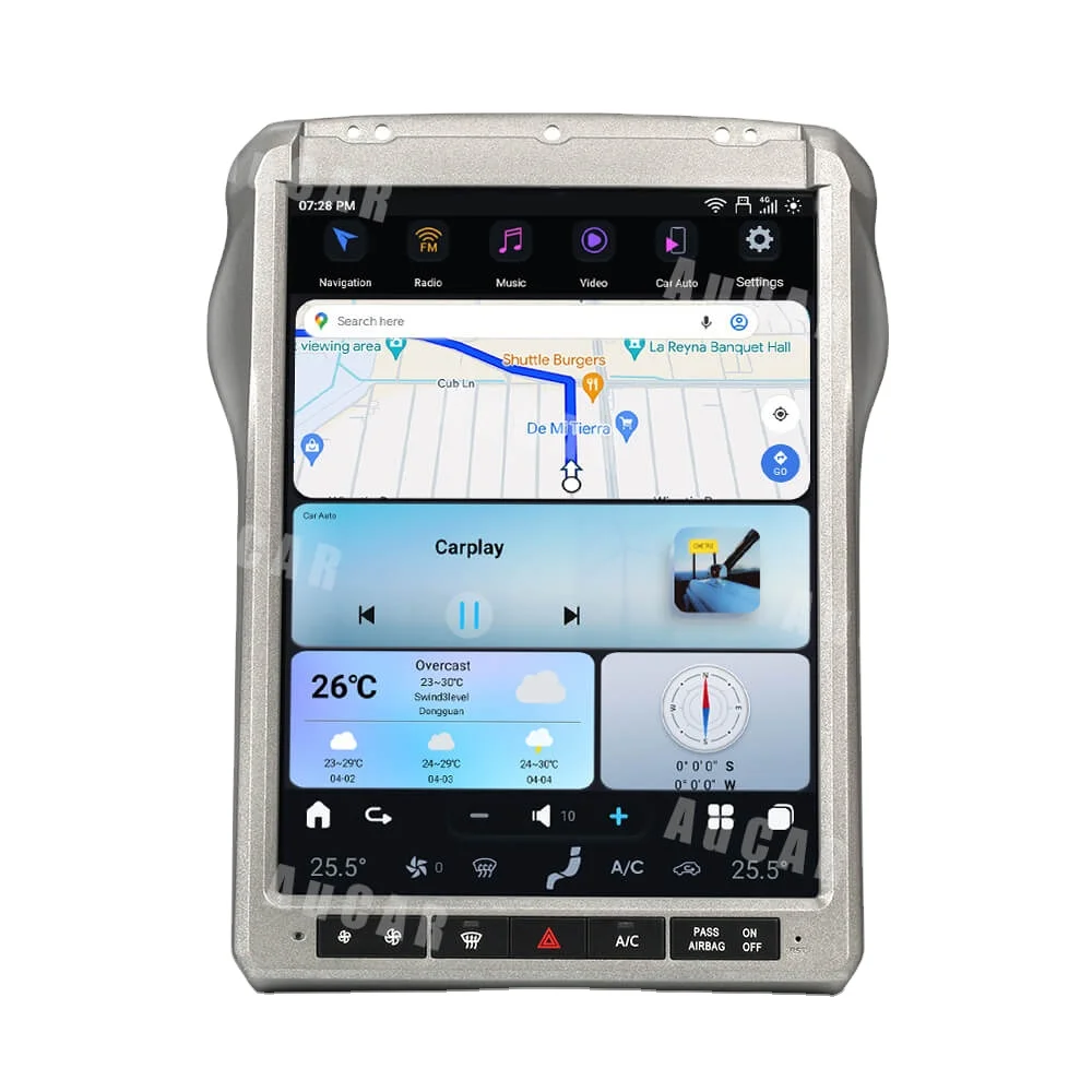 

AuCar 12.1 Inch Latest Android 13 8G-128G Tesla Screen DVD Player Car Radio Video for Ford F250 F350 2010-2016 Stereo Head Unit