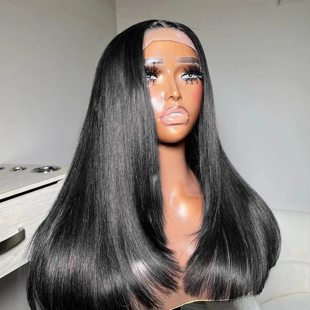 باروكات بدون صمغ جاهزة للارتداء 250% عظم برازيلي مستقيم قصير بوب باروكة من شعر طبيعي شفاف 13x6 HD شعر مستعار أمامي من الدانتيل للنساء