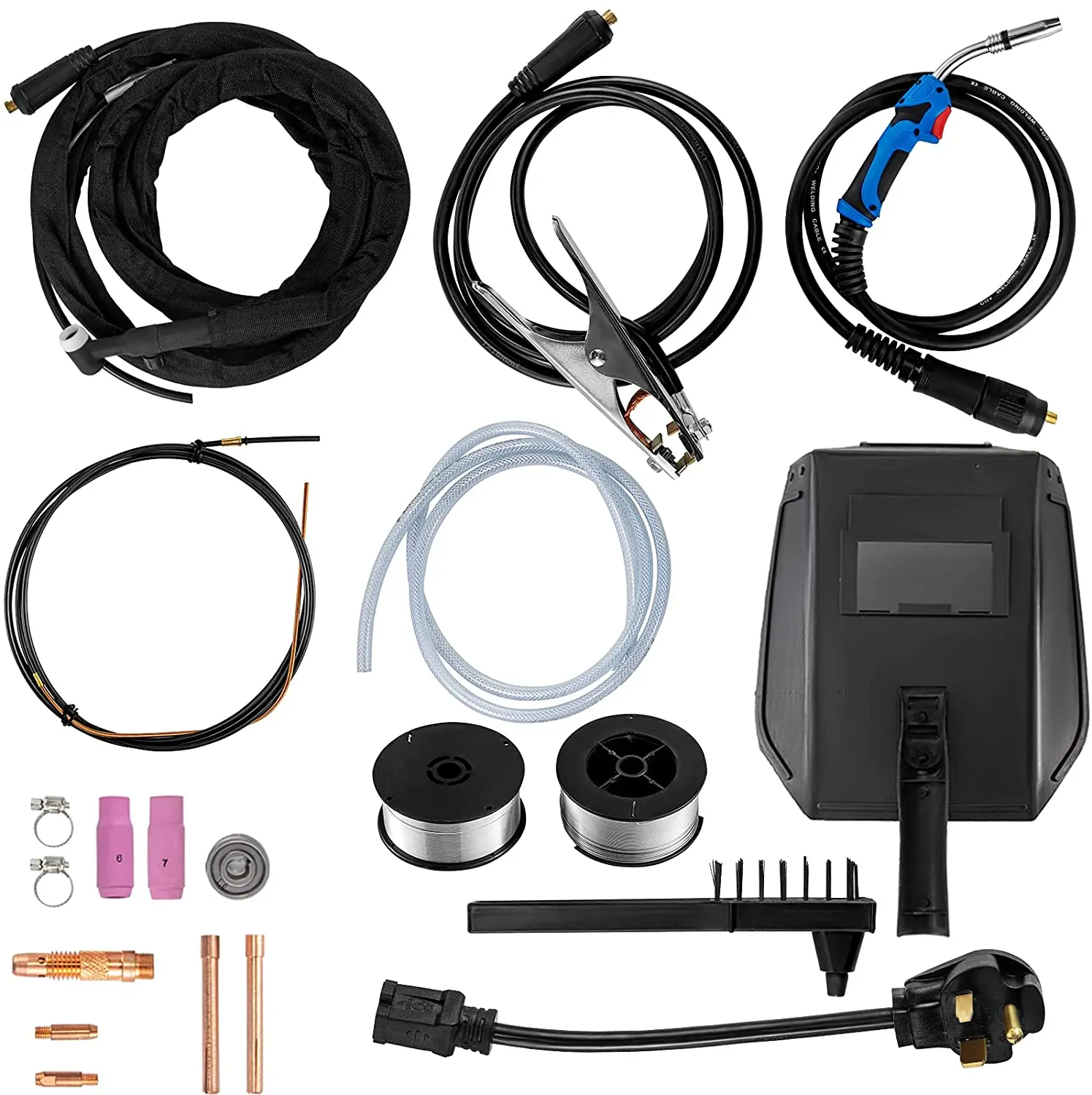 6 in1 Multifunction MIG TIG MMA Aluminum Welding Machine MIG Welder 180A Flux Core Welder IGBT Automatic Wire Feeding