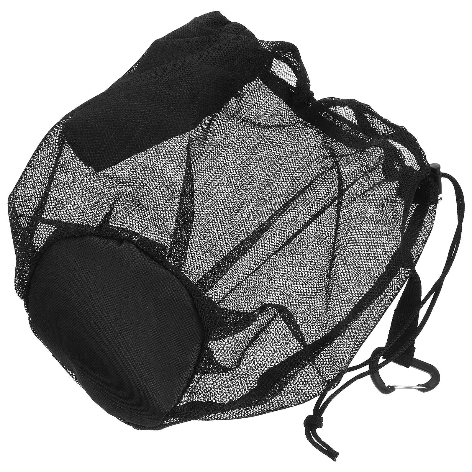 

Single Sports Ball Bag Large Mesh Drawstring Pocket Hanging Hook Basketball Soccer Football Volleyball Carrier