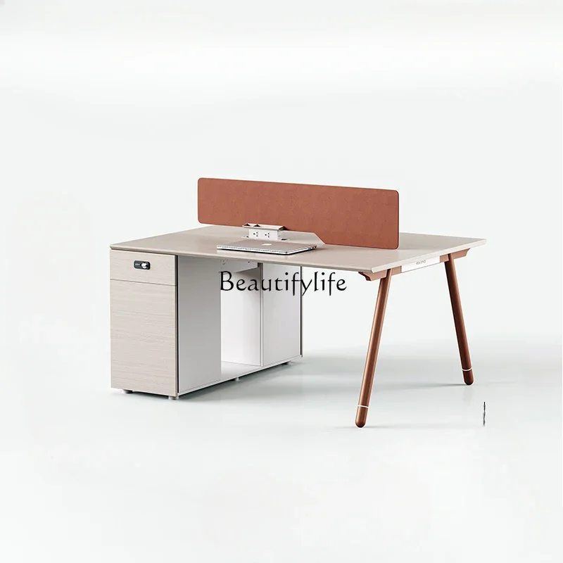 

*Simple and modern face-to-face sitting station staff table