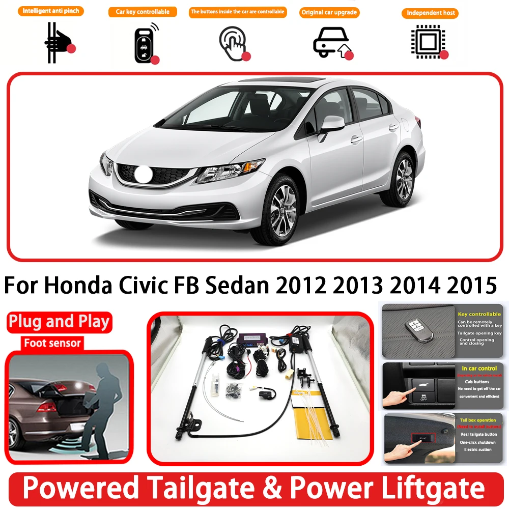 for Honda Civic FB Sedan 2012 2013 2014 2015 OEM Plug and Play Auto Powered Tailgate Power Liftgate Rear Trunk Opener System