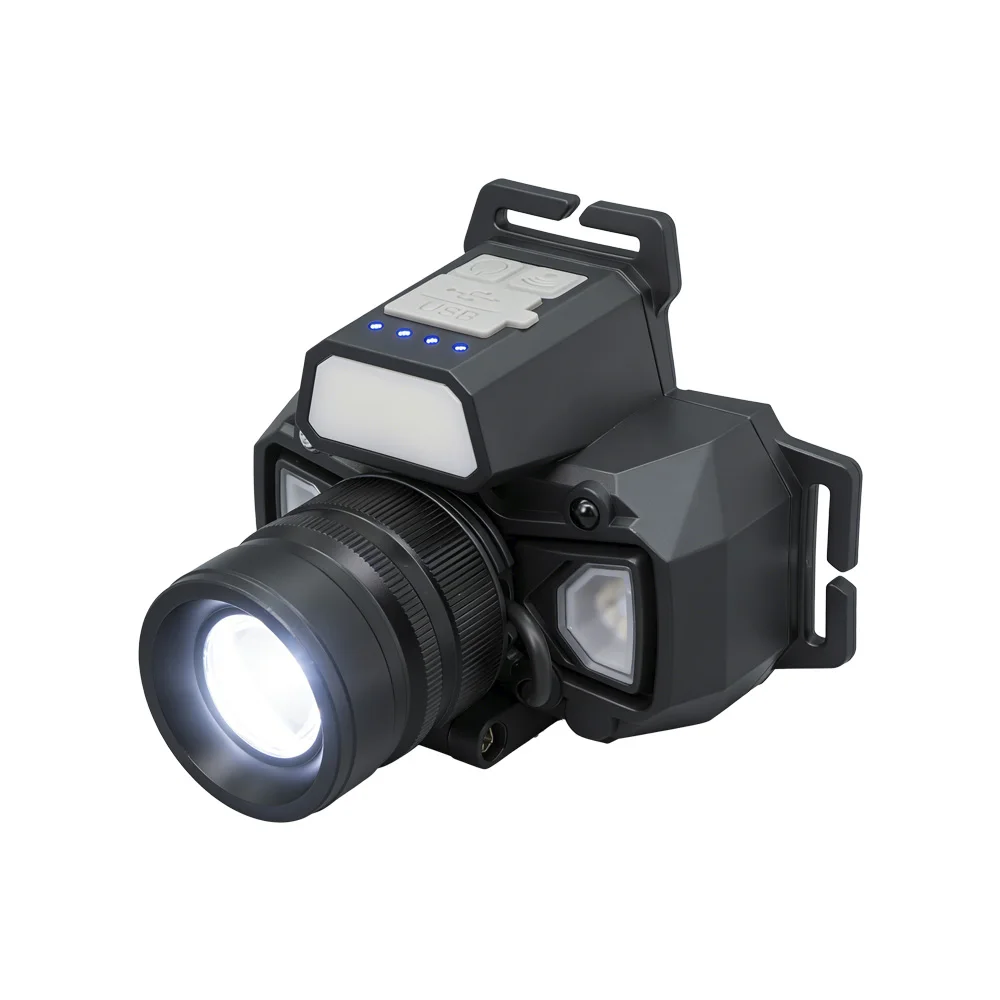 

Never Be in the Dark C06C Headlamp 250LM Zoomable Side Light White Red Strobe Type C 3600mAh Waterproof for Outdoor