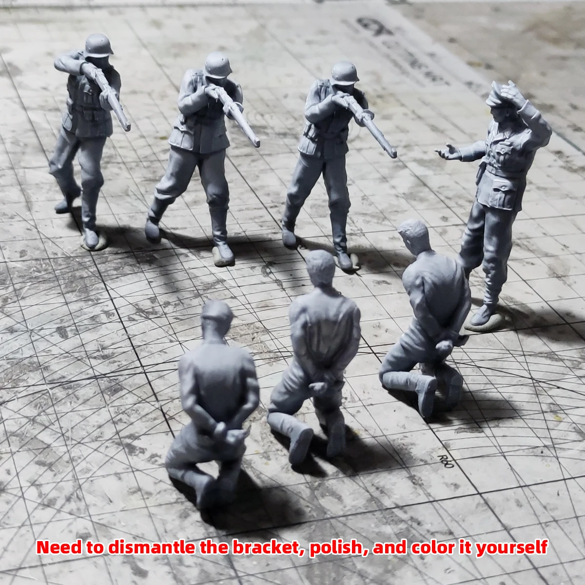 1/35 1/48 1/72 3D-Harz-Miniatur-Modellbausatz Soldatenfigur Diorama-Soldaten-Szene Mini-Figuren 1939-1945 – Detail 5