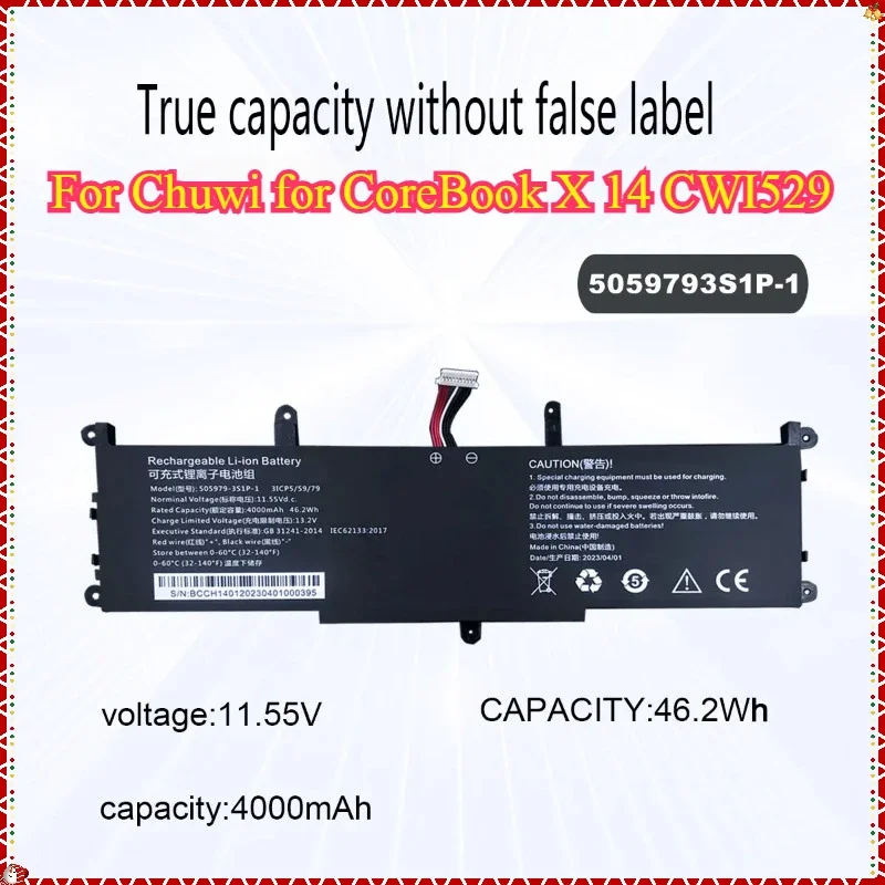 NEW Laptop Battery 505979-3S1P-1 for Chuwi CoreBook X 14 CWI529 11.55v 4000mAh