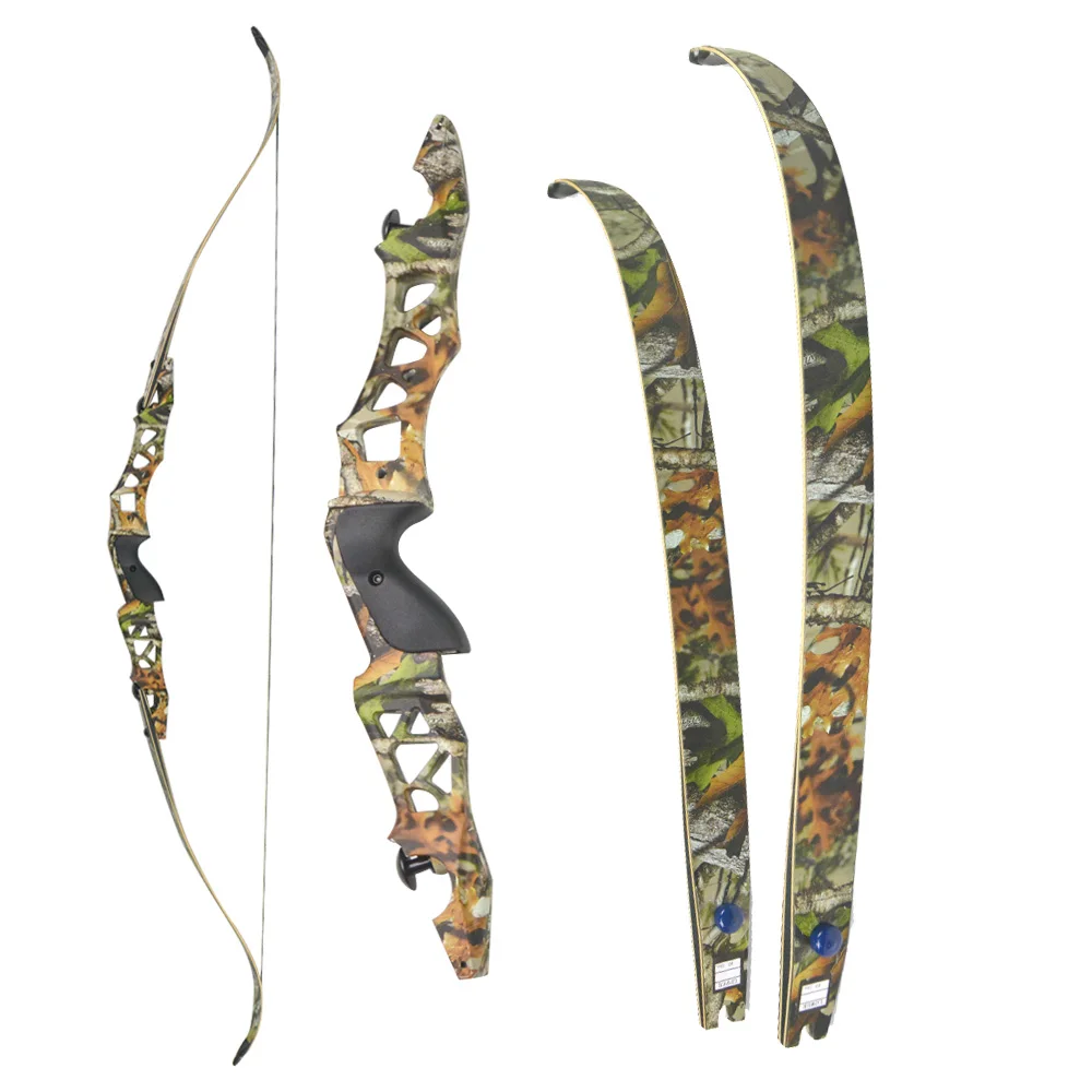

Archery Recurve Bow 64" 30-60LBS Aluminum Alloy Right Hand Takedown Bow Handle ILF Interface Camping Hunting Shooting Training