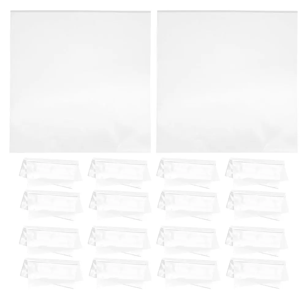 

50pcs Vinyl Record Outer Sleeves Clear Adhesive Protection For Dust Scratch Resistant Standard Size Polypropylene Cover Storage