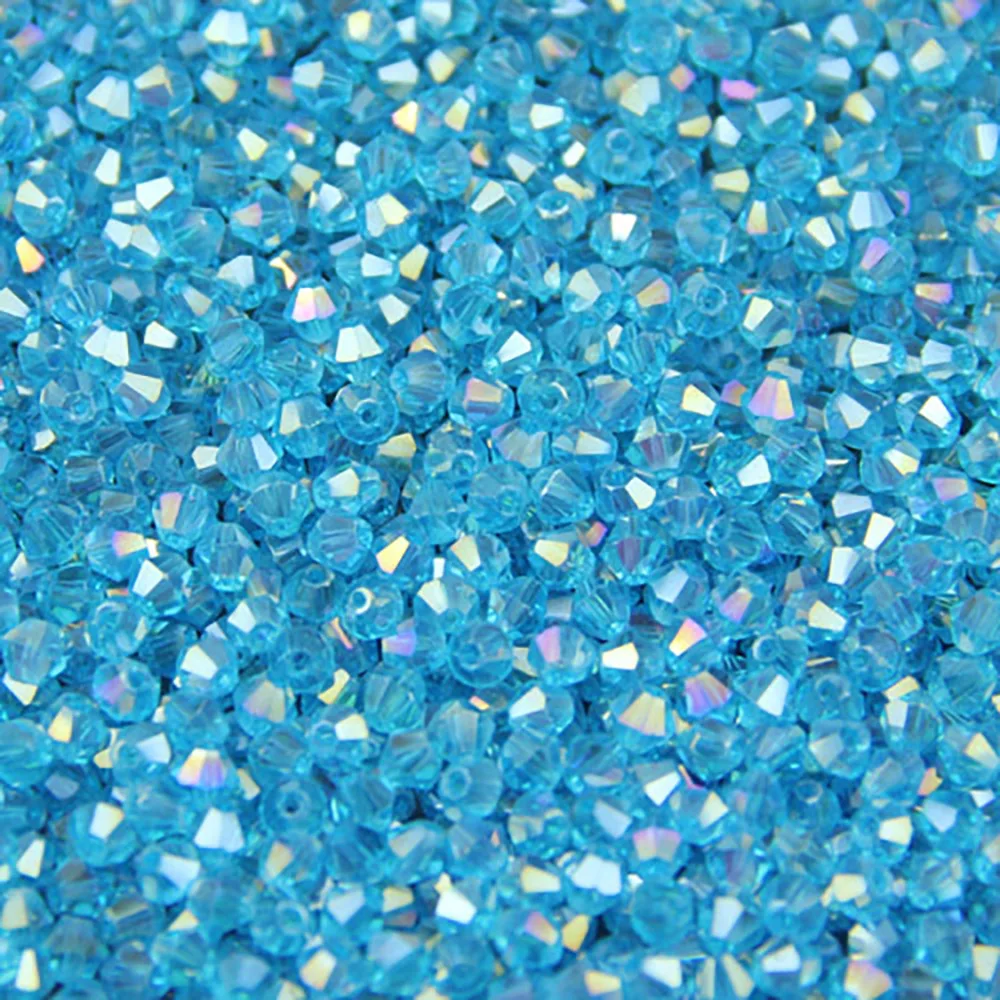 JHNBY-Perles cristal AAA bicone, 3mm, 200 pièces, couleur AB, pour bracelet, bijoux de direction, accessoires de bricolage