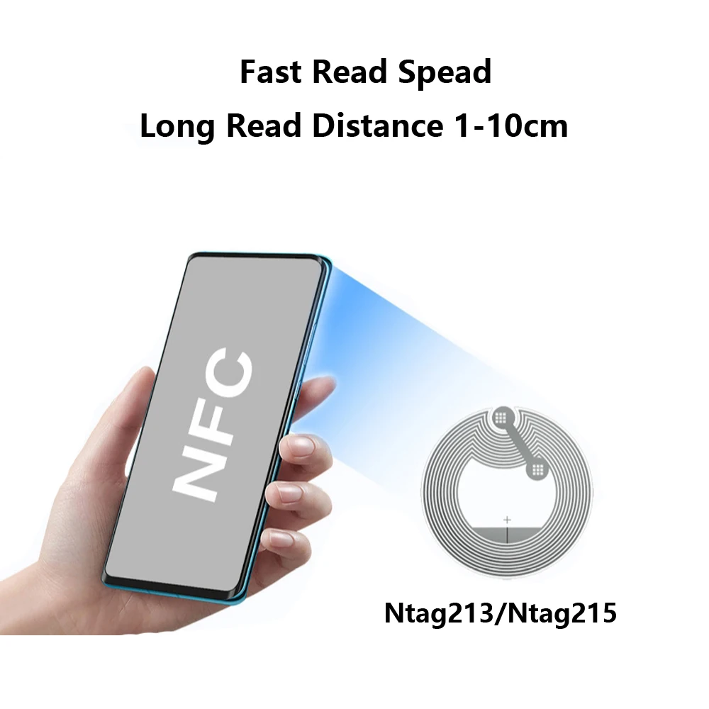 10pcs 13.56MHz Ntag213 ntag215 Universal Label NFC Ntag213 TAG Sticker RFID Key Token Patrol NXP MIFARE Ultralight Tags